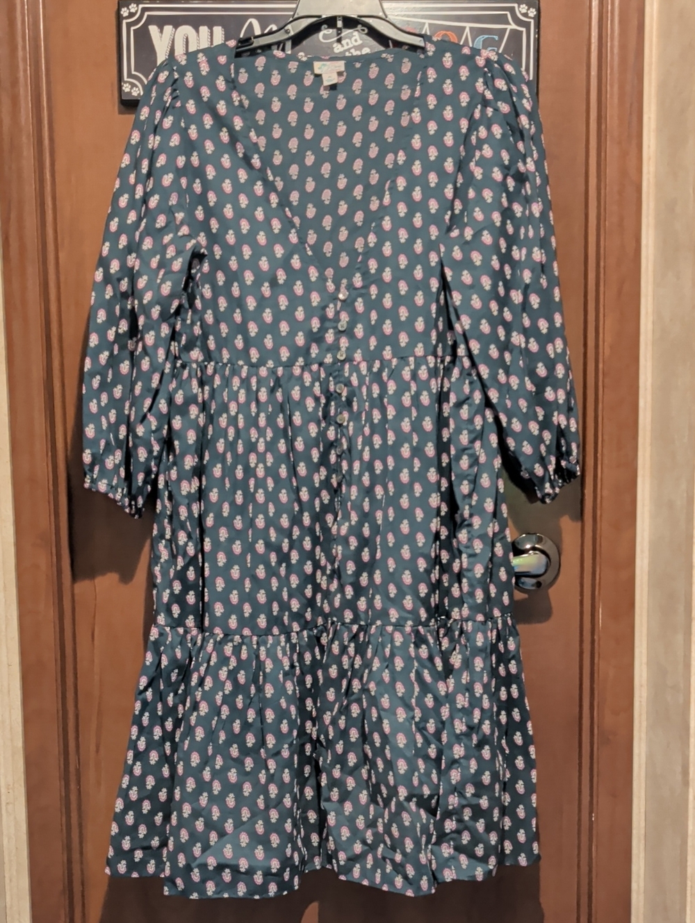 J. Crew Beachwear Teal Floral Print Swim Coverup